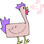 Rooster Crowing 1 Clip Art