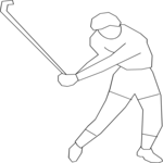 Field Hockey - Player 10 Clip Art