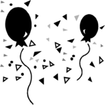 Balloons & Confetti 5 Clip Art