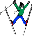 Skier 12 Clip Art