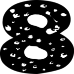 Speckled 8 Clip Art