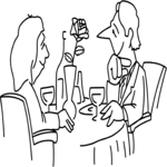 Couple Dining 06 Clip Art