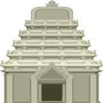 Temple with Stupas
