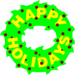 Happy Holidays Wreath