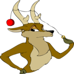 Reindeer & Yo-Yo Clip Art