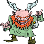 Troll with Wings Clip Art