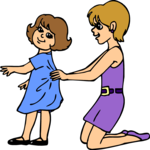 Girl Dressing Sister