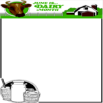 Dairy Month Frame Clip Art