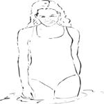 Woman in Swimsuit 1 (2) Clip Art
