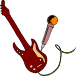 Guitar & Microphone Clip Art