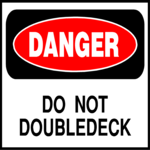 Don't Doubledeck Clip Art