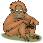Orangutan 3 Clip Art