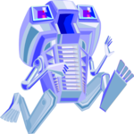 Robot Running 2 Clip Art