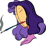 Woman Smoking Cigarette
