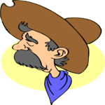 Cowboy - Profile Clip Art