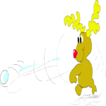 Reindeer Snowball Fight 11 Clip Art