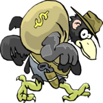Earbird with Money Bag