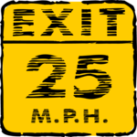 Exit - 25 MPH 1 Clip Art