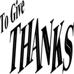 To Give Thanks Title Clip Art