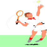Tennis - Player 06 Clip Art