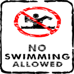 No Swimming Allowed 3 Clip Art