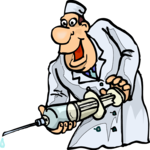 Dentist with Syringe 1 Clip Art