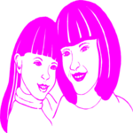 Mother & Daughter 3 Clip Art