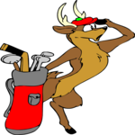 Reindeer & Golf Bag