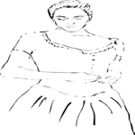 Woman in Dress 2 Clip Art
