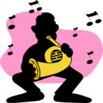 French Horn Player 2 Clip Art