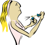 Spraying Perfume