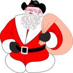 Santa in Cowboy Hat