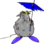 Rat Under Umbrella