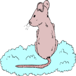 On Cloud - Rat Clip Art