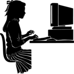 Girl Using Computer
