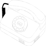 Telephone - Rotary 02 Clip Art