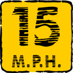 Speed 15 MPH Clip Art