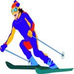 Skier 40 Clip Art