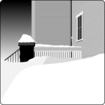 House with Snow 1 Clip Art