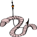 Worm & Hook Clip Art
