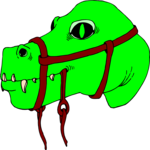 Dragon with Harness Clip Art