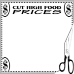 Cut High Food Prices Frame Clip Art