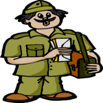 Man Carrying Letters Clip Art