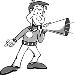 Man with Megaphone 1