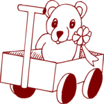 Teddy Bear in Wagon