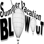 Summer Vacation Blowout Clip Art