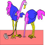 Ostrich - Phone Call Clip Art