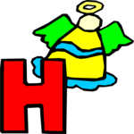 Angel H Clip Art