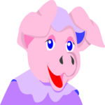 Pig Smiling 2 Clip Art