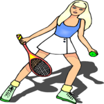 Tennis - Player 53 Clip Art